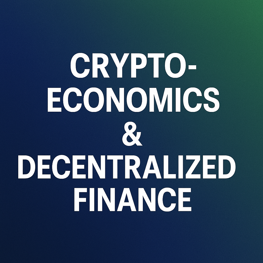 CRYPTO-ECONOMICS & DECENTRALIZED FINANCE